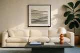 Valleyscape II by Chris Paschke. Displayed in a glass frame with matte in a clean modern living room. Available as an archival giclee rolled canvas, fine art paper, or poster print. SKU 67669a.