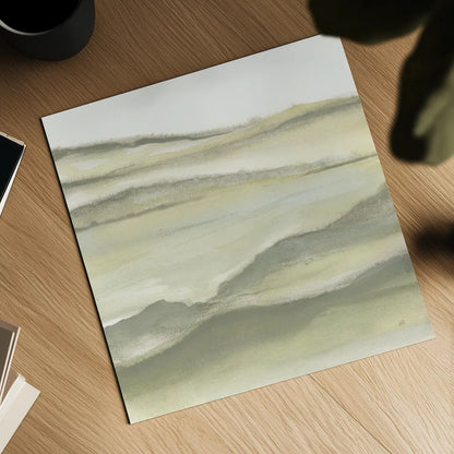 Valleyscape II Green by Chris Paschke. Shown as a detailed flat fine art print, highlighting archival giclee quality. Available as an archival giclee rolled canvas, fine art paper, or poster print. SKU 73154a.