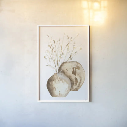 Vase Branch by Chris Paschke. shown as a paper print in a white frame. Available as a archival giclee rolled canvas, fine art paper, or poster print. SKU 75449h.
