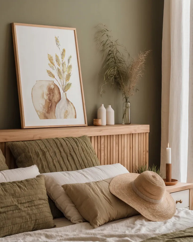 Vase Bunny Tail by Chris Paschke. shown as a paper print in a natural frame. Available as a archival giclee rolled canvas, fine art paper, or poster print. SKU 75450h.