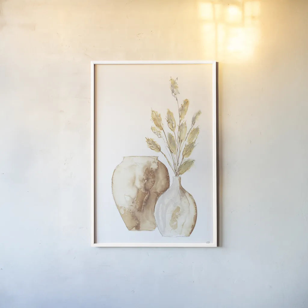 Vase Bunny Tail by Chris Paschke. shown as a paper print in a white frame. Available as a archival giclee rolled canvas, fine art paper, or poster print. SKU 75450h.