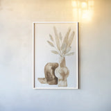 Vase Gray Bunny Tail by Chris Paschke. shown as a paper print in a white frame. Available as a archival giclee rolled canvas, fine art paper, or poster print. SKU 75453h.