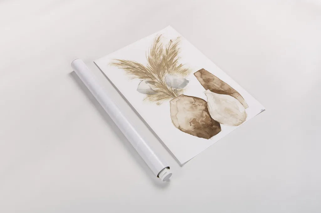 Vase Gray Pods by Chris Paschke. shown as a rolled paper print. Available as archival giclee rolled canvas, fine art paper, or poster print. SKU 75454h.