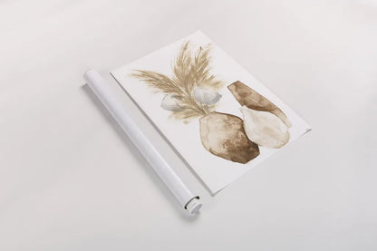 Vase Gray Pods by Chris Paschke. shown as a rolled paper print. Available as archival giclee rolled canvas, fine art paper, or poster print. SKU 75454h.