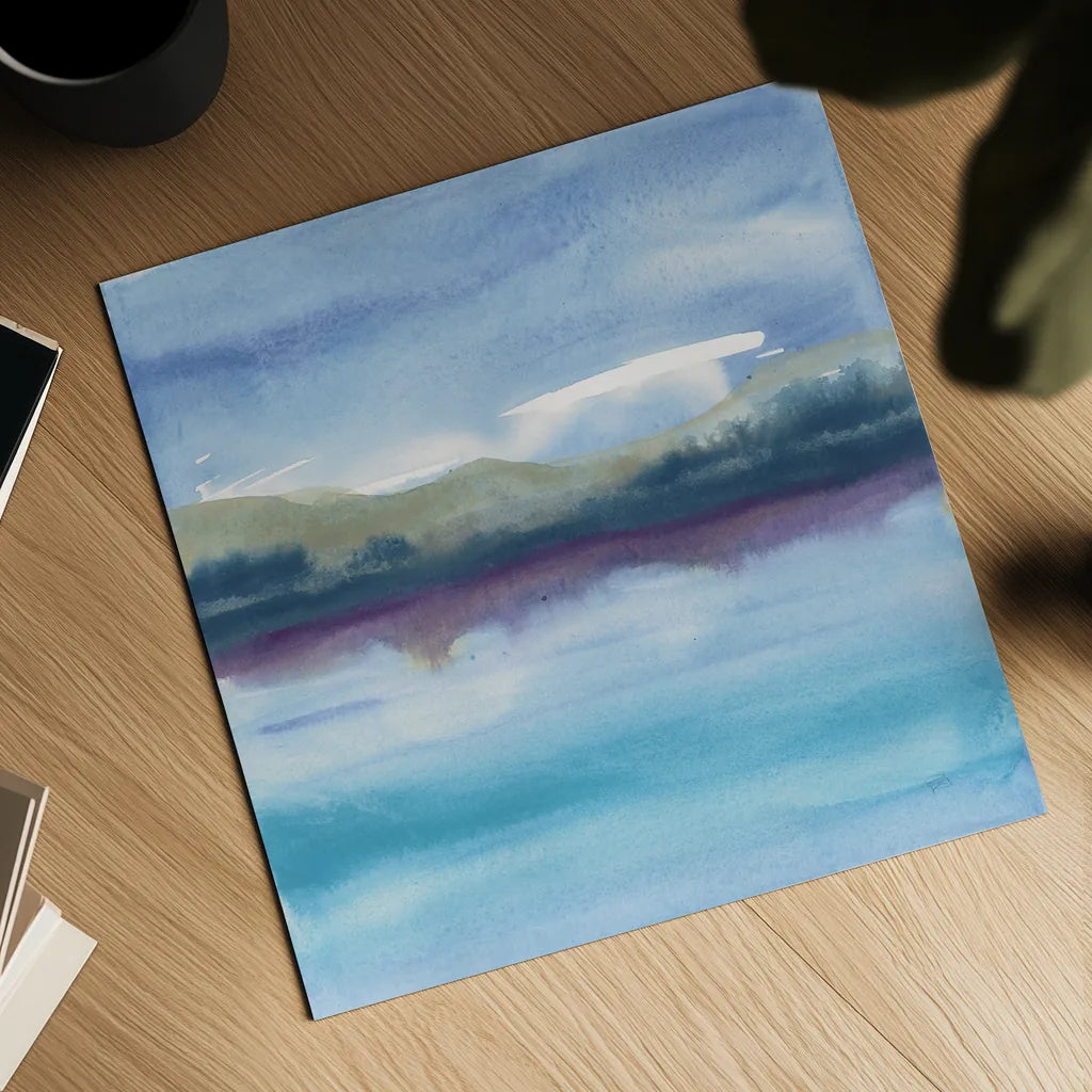 Violet Reflection I by Chris Paschke. Shown as a detailed flat fine art print, highlighting archival giclee quality. Available as an archival giclee rolled canvas, fine art paper, or poster print. SKU 24084a.