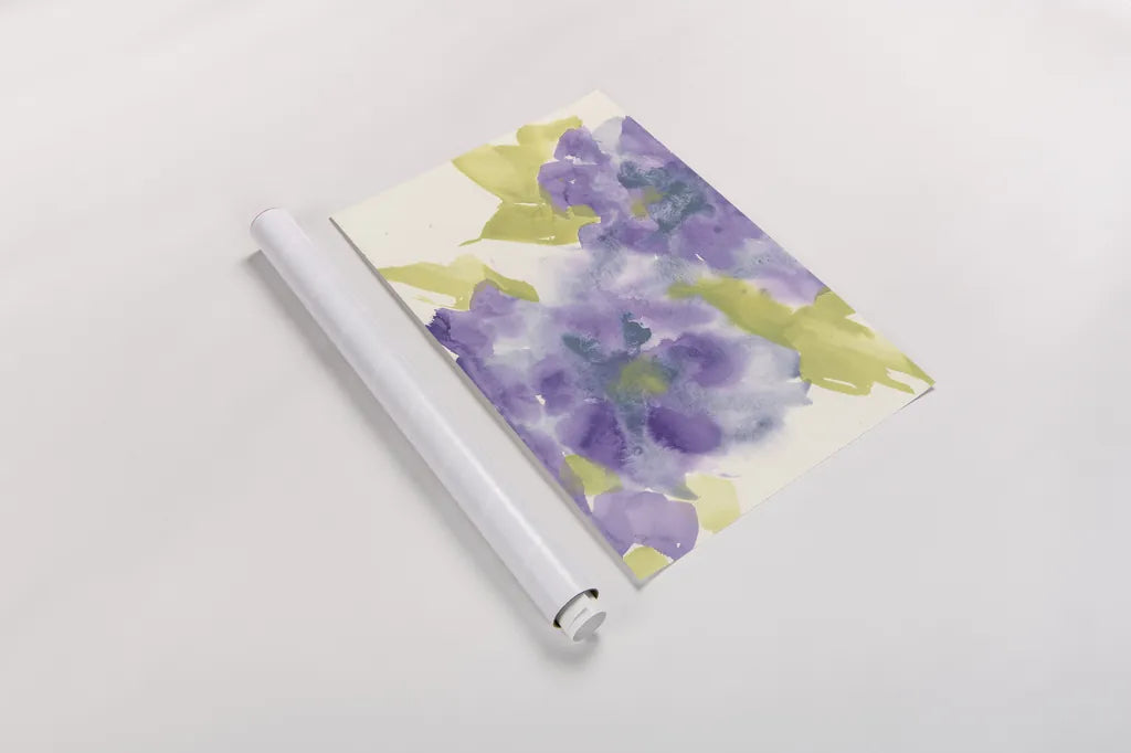 Violet and Gray II by Chris Paschke. shown as a rolled paper print. Available as archival giclee rolled canvas, fine art paper, or poster print. SKU 49052i.