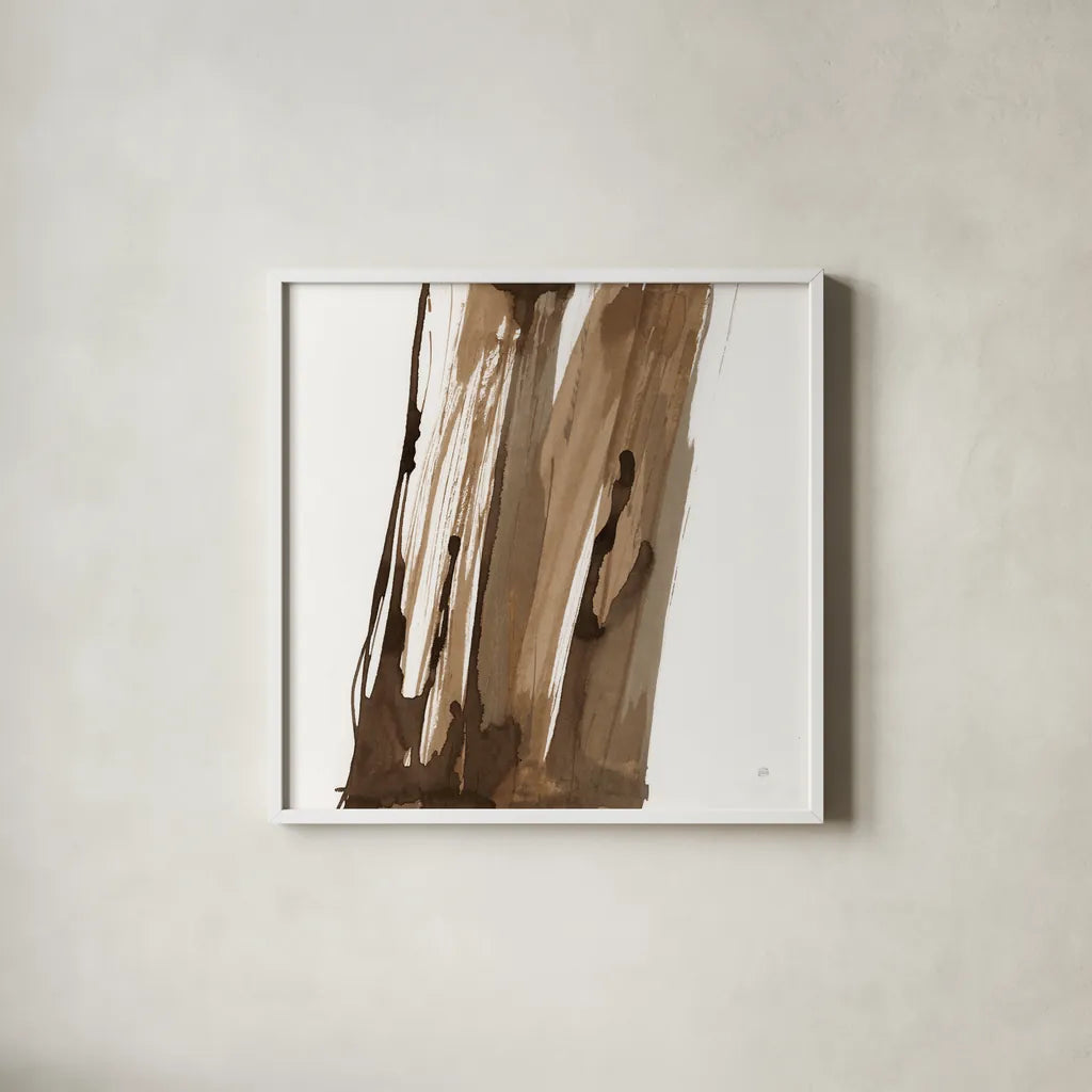 Walnut Falls II by Chris Paschke. Shown in a crisp white glass frame for a clean and minimalist style. Available as an archival giclee rolled canvas, fine art paper, or poster print. SKU 78288a.