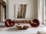 Walnut Falls II by Chris Paschke. Shown as extra-large giant wall art in a modern living room. Available as an archival giclee rolled canvas, fine art paper, or poster print. SKU 78288a.