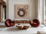 Walnut II by Chris Paschke. Shown as extra-large giant wall art in a modern living room. Available as an archival giclee rolled canvas, fine art paper, or poster print. SKU 81883a.