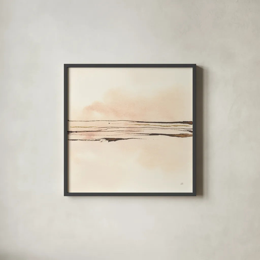 Walnut Minimal I by Chris Paschke. Shown in a sleek black glass frame for a contemporary gallery look. Available as an archival giclee rolled canvas, fine art paper, or poster print. SKU 86093a.