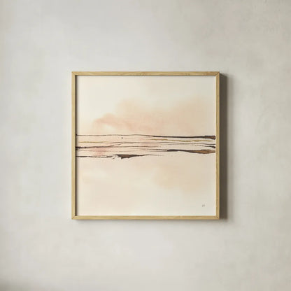 Walnut Minimal I by Chris Paschke. Shown in a natural wood glass frame for a timeless modern aesthetic. Available as an archival giclee rolled canvas, fine art paper, or poster print. SKU 86093a.