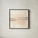 Walnut Minimal II by Chris Paschke. Shown in a sleek black glass frame for a contemporary gallery look. Available as an archival giclee rolled canvas, fine art paper, or poster print. SKU 86094a.