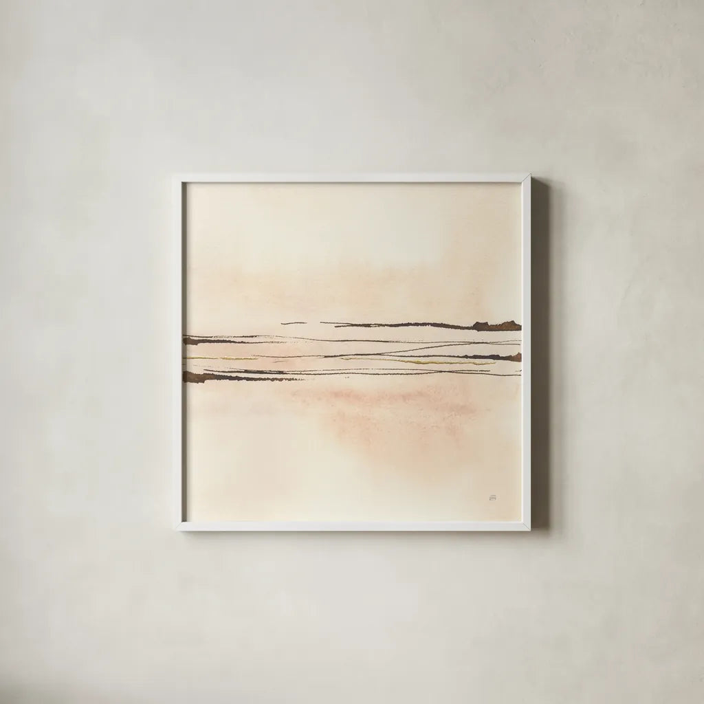 Walnut Minimal II by Chris Paschke. Shown in a crisp white glass frame for a clean and minimalist style. Available as an archival giclee rolled canvas, fine art paper, or poster print. SKU 86094a.