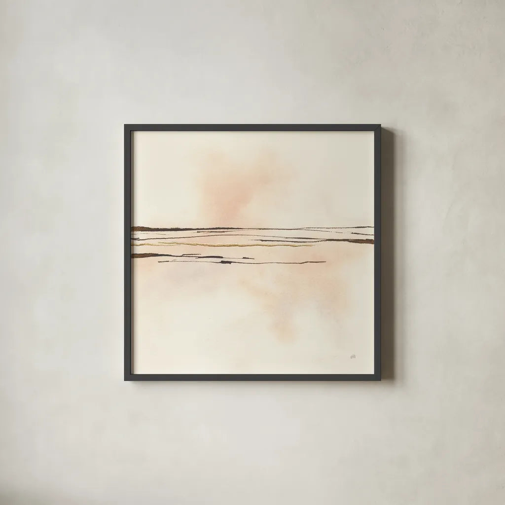 Walnut Minimal III by Chris Paschke. Shown in a sleek black glass frame for a contemporary gallery look. Available as an archival giclee rolled canvas, fine art paper, or poster print. SKU 86095a.