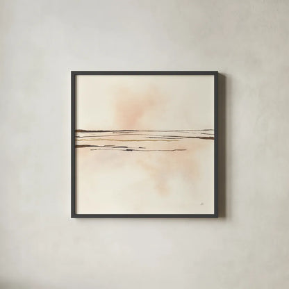 Walnut Minimal III by Chris Paschke. Shown in a sleek black glass frame for a contemporary gallery look. Available as an archival giclee rolled canvas, fine art paper, or poster print. SKU 86095a.