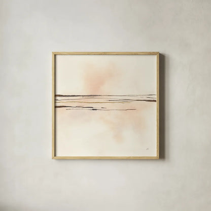 Walnut Minimal III by Chris Paschke. Shown in a natural wood glass frame for a timeless modern aesthetic. Available as an archival giclee rolled canvas, fine art paper, or poster print. SKU 86095a.