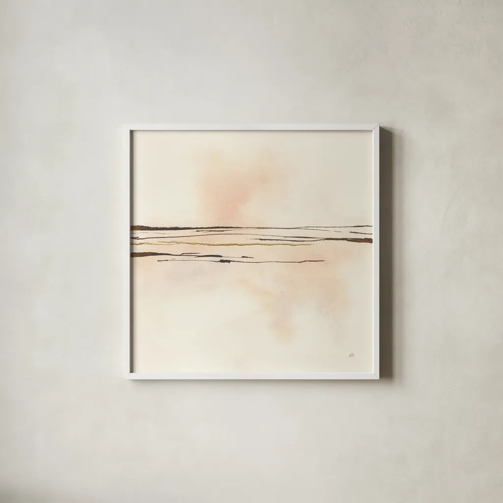 Walnut Minimal III by Chris Paschke. Shown in a crisp white glass frame for a clean and minimalist style. Available as an archival giclee rolled canvas, fine art paper, or poster print. SKU 86095a.