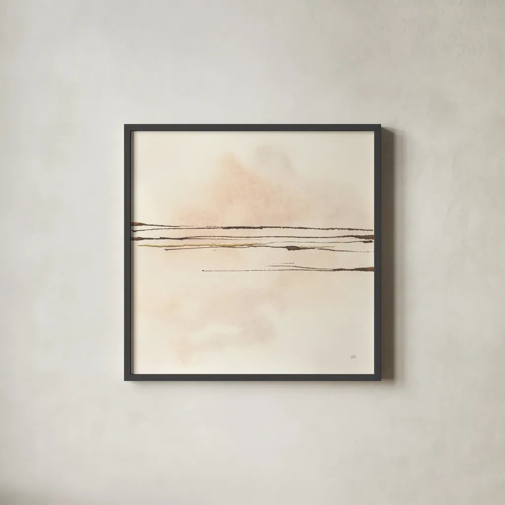 Walnut Minimal IV by Chris Paschke. Shown in a sleek black glass frame for a contemporary gallery look. Available as an archival giclee rolled canvas, fine art paper, or poster print. SKU 86096a.