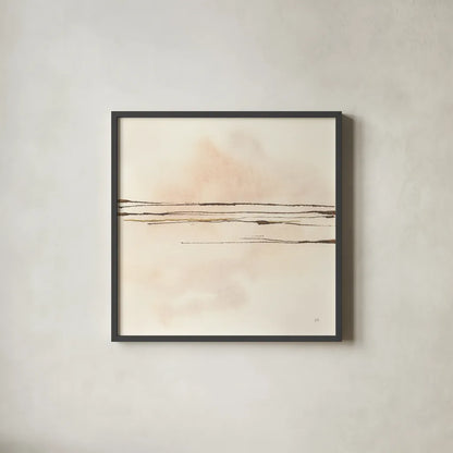 Walnut Minimal IV by Chris Paschke. Shown in a sleek black glass frame for a contemporary gallery look. Available as an archival giclee rolled canvas, fine art paper, or poster print. SKU 86096a.