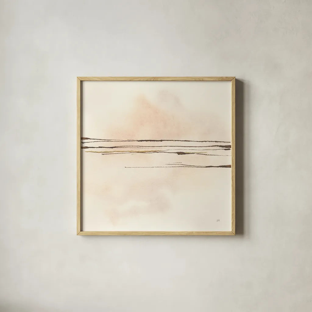 Walnut Minimal IV by Chris Paschke. Shown in a natural wood glass frame for a timeless modern aesthetic. Available as an archival giclee rolled canvas, fine art paper, or poster print. SKU 86096a.