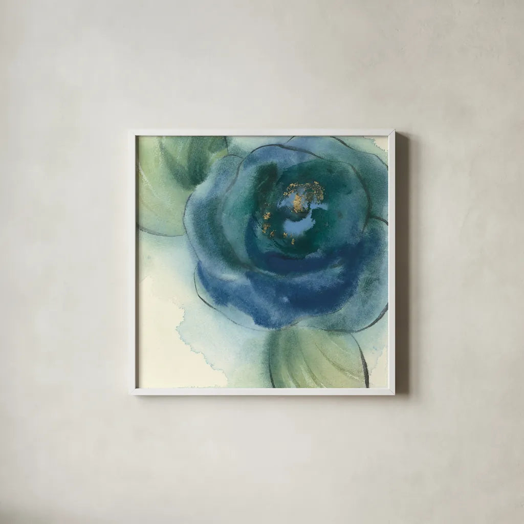 Wannabe Poppies I by Chris Paschke. Shown in a crisp white glass frame for a clean and minimalist style. Available as an archival giclee rolled canvas, fine art paper, or poster print. SKU 34715a.