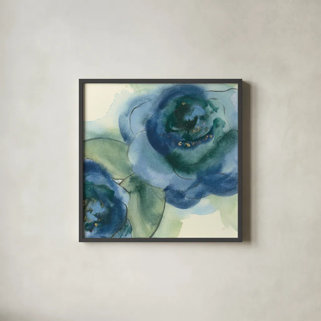 Wannabe Poppies II by Chris Paschke. Shown in a sleek black glass frame for a contemporary gallery look. Available as an archival giclee rolled canvas, fine art paper, or poster print. SKU 34716a.