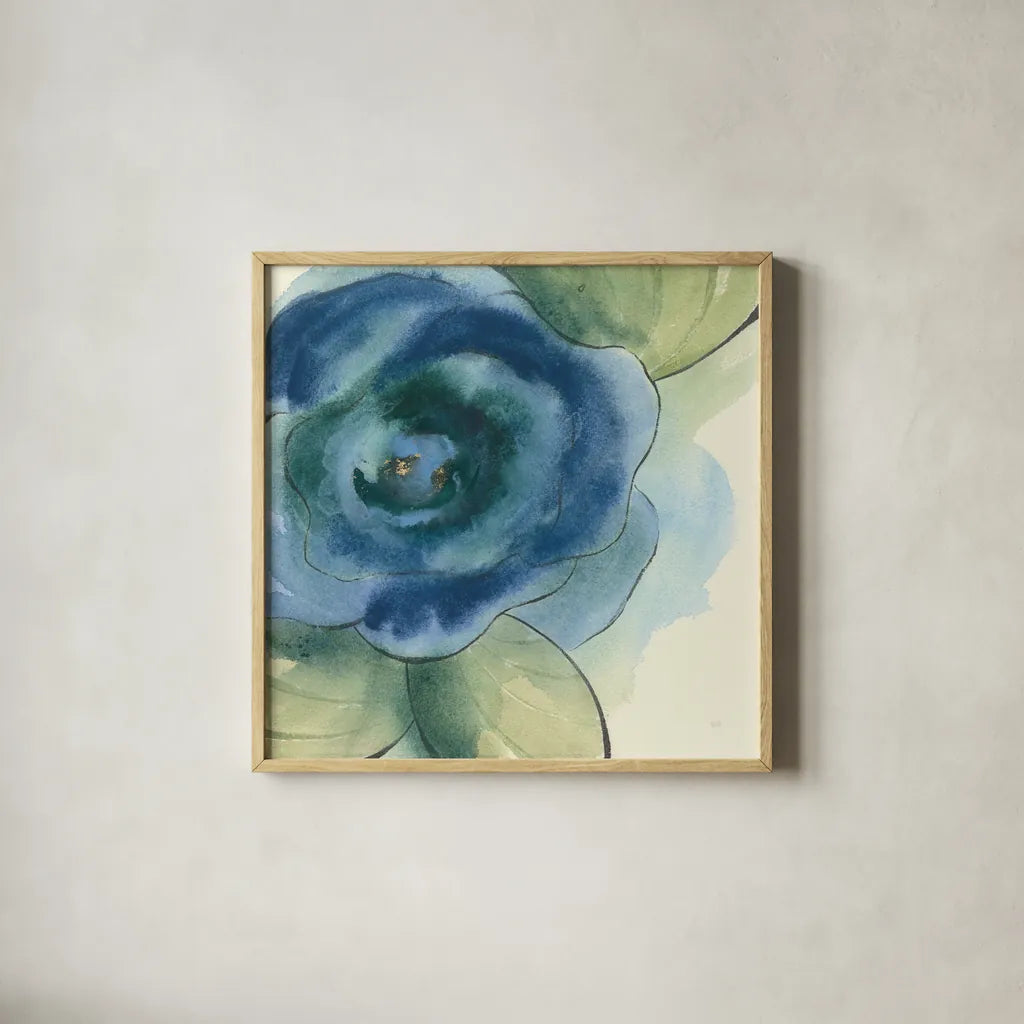 Wannabe Poppies III by Chris Paschke. Shown in a natural wood glass frame for a timeless modern aesthetic. Available as an archival giclee rolled canvas, fine art paper, or poster print. SKU 34717a.