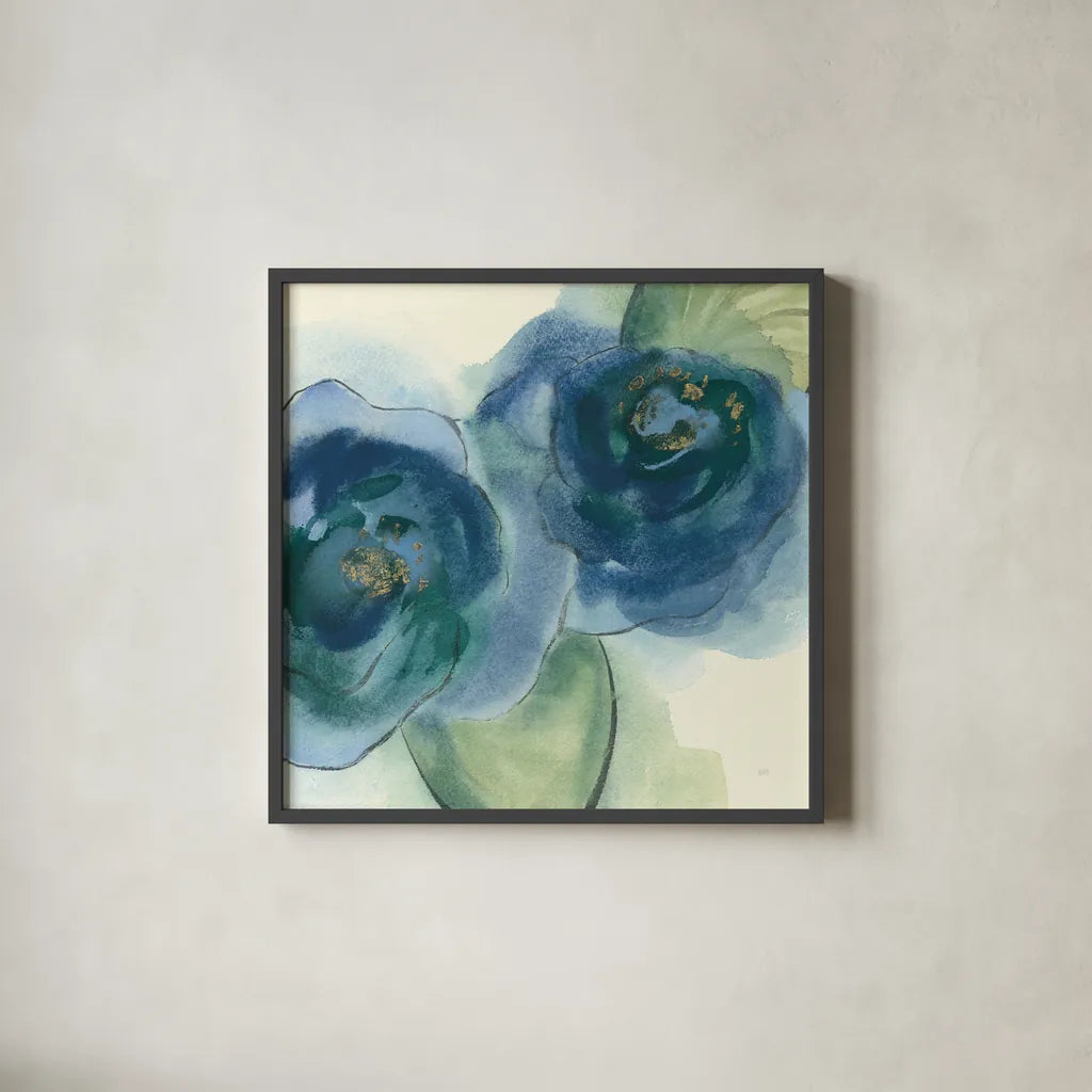 Wannabe Poppies IV by Chris Paschke. Shown in a sleek black glass frame for a contemporary gallery look. Available as an archival giclee rolled canvas, fine art paper, or poster print. SKU 34718a.