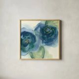 Wannabe Poppies IV by Chris Paschke. Shown in a natural wood glass frame for a timeless modern aesthetic. Available as an archival giclee rolled canvas, fine art paper, or poster print. SKU 34718a.