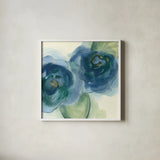 Wannabe Poppies IV by Chris Paschke. Shown in a crisp white glass frame for a clean and minimalist style. Available as an archival giclee rolled canvas, fine art paper, or poster print. SKU 34718a.