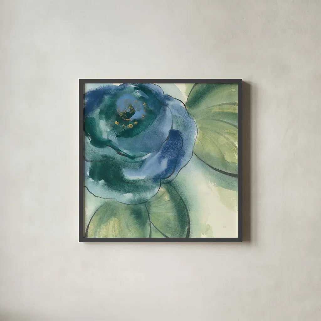 Wannabe Poppies V by Chris Paschke. Shown in a sleek black glass frame for a contemporary gallery look. Available as an archival giclee rolled canvas, fine art paper, or poster print. SKU 34719a.