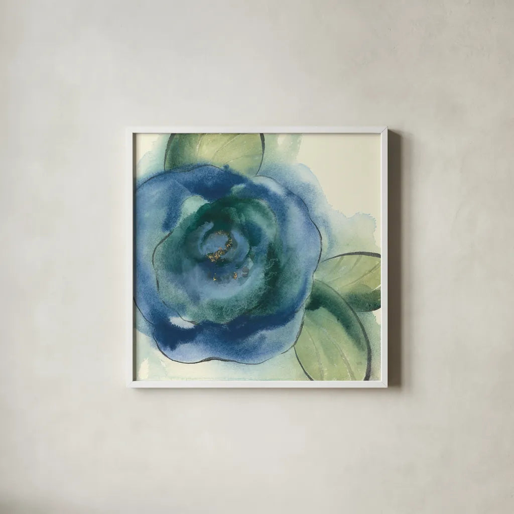 Wannabe Poppies VI by Chris Paschke. Shown in a crisp white glass frame for a clean and minimalist style. Available as an archival giclee rolled canvas, fine art paper, or poster print. SKU 34720a.