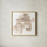 Warm Gray Gold II by Chris Paschke. Shown in a natural wood glass frame for a timeless modern aesthetic. Available as an archival giclee rolled canvas, fine art paper, or poster print. SKU 67687a.
