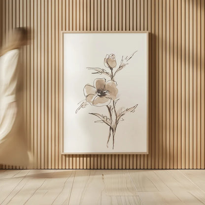 Wash Anemone I Neutral by Chris Paschke. shown as over sized large wall art. Available as an archival giclee rolled canvas, fine art paper, or poster print. SKU 77182h.