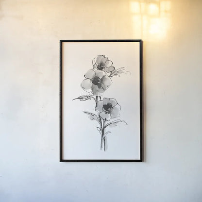 Wash Anemone II by Chris Paschke. shown as a paper print in a black flame. Available as a archival giclee rolled canvas, fine art paper, or poster print. SKU 65445h.