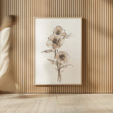 Wash Anemone II Neutral by Chris Paschke. shown as over sized large wall art. Available as an archival giclee rolled canvas, fine art paper, or poster print. SKU 77183h.