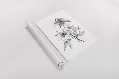 Wash Clematis by Chris Paschke. shown as a rolled paper print. Available as archival giclee rolled canvas, fine art paper, or poster print. SKU 65451h.