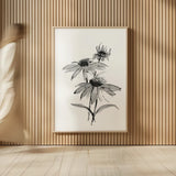 Wash Echinacea II by Chris Paschke. shown as over sized large wall art. Available as an archival giclee rolled canvas, fine art paper, or poster print. SKU 65447h.