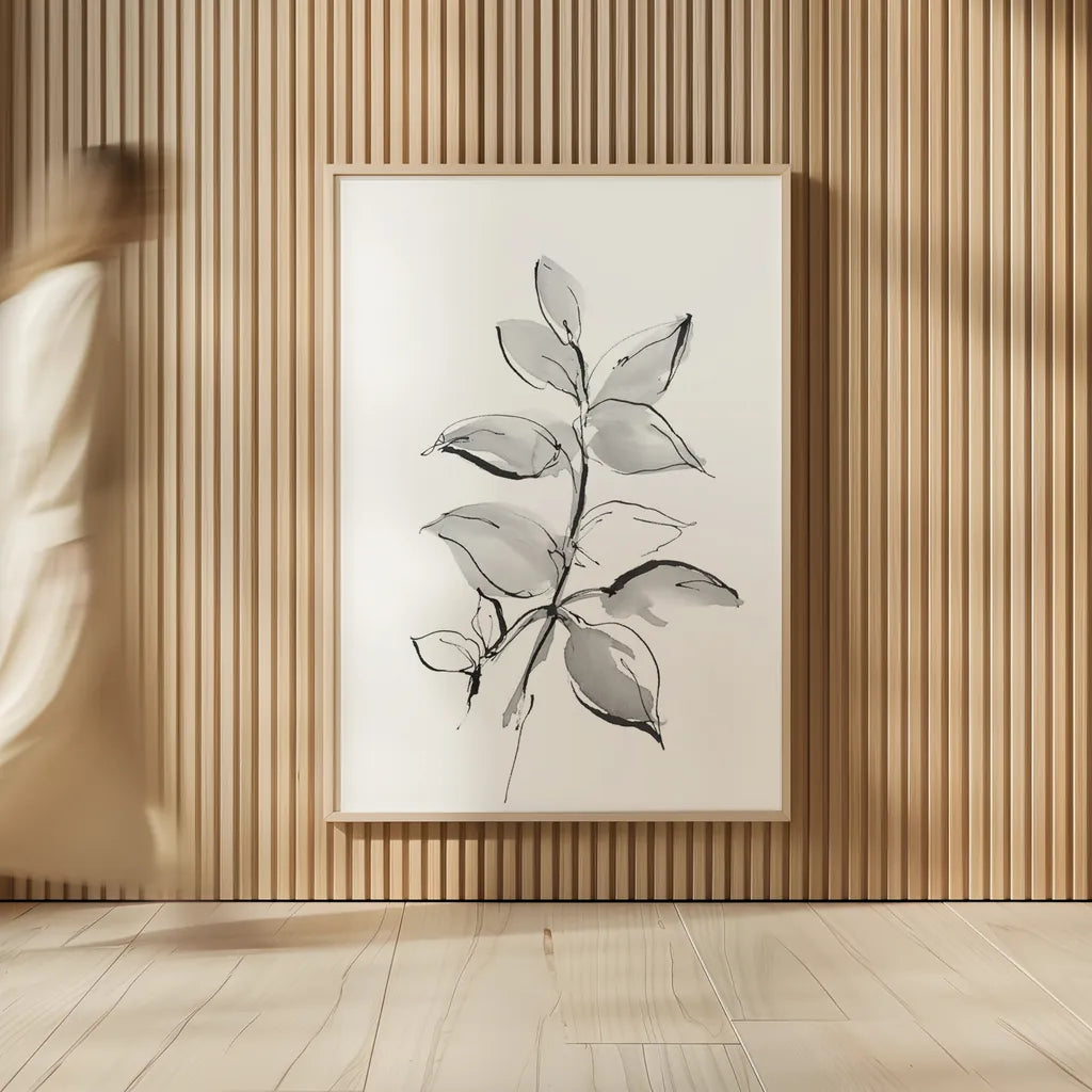 Wash Leaf I by Chris Paschke. shown as over sized large wall art. Available as an archival giclee rolled canvas, fine art paper, or poster print. SKU 65454h.