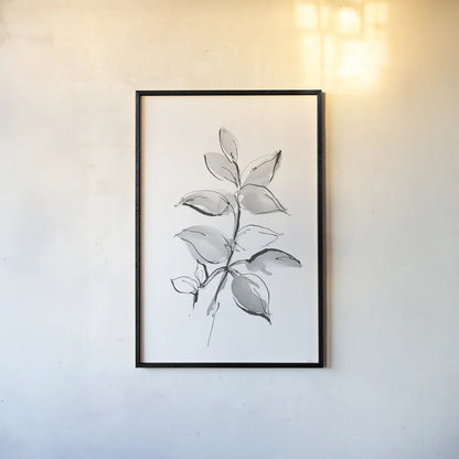 Wash Leaf I by Chris Paschke. shown as a paper print in a black flame. Available as a archival giclee rolled canvas, fine art paper, or poster print. SKU 65454h.