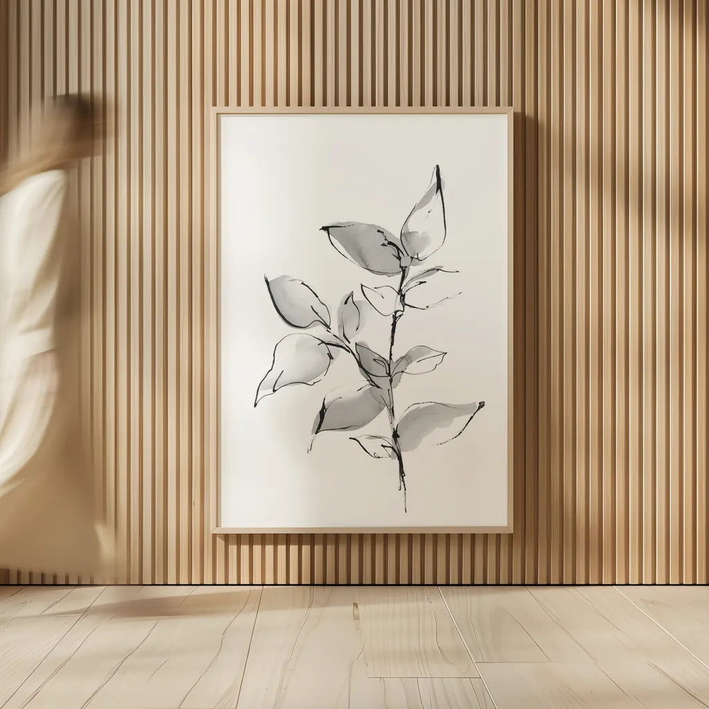 Wash Leaf II by Chris Paschke. shown as over sized large wall art. Available as an archival giclee rolled canvas, fine art paper, or poster print. SKU 65455h.