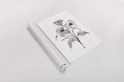 Wash Poppy II by Chris Paschke. shown as a rolled paper print. Available as archival giclee rolled canvas, fine art paper, or poster print. SKU 65449h.