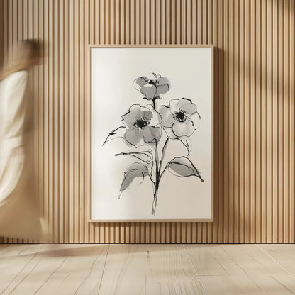 Wash Poppy II by Chris Paschke. shown as over sized large wall art. Available as an archival giclee rolled canvas, fine art paper, or poster print. SKU 65449h.