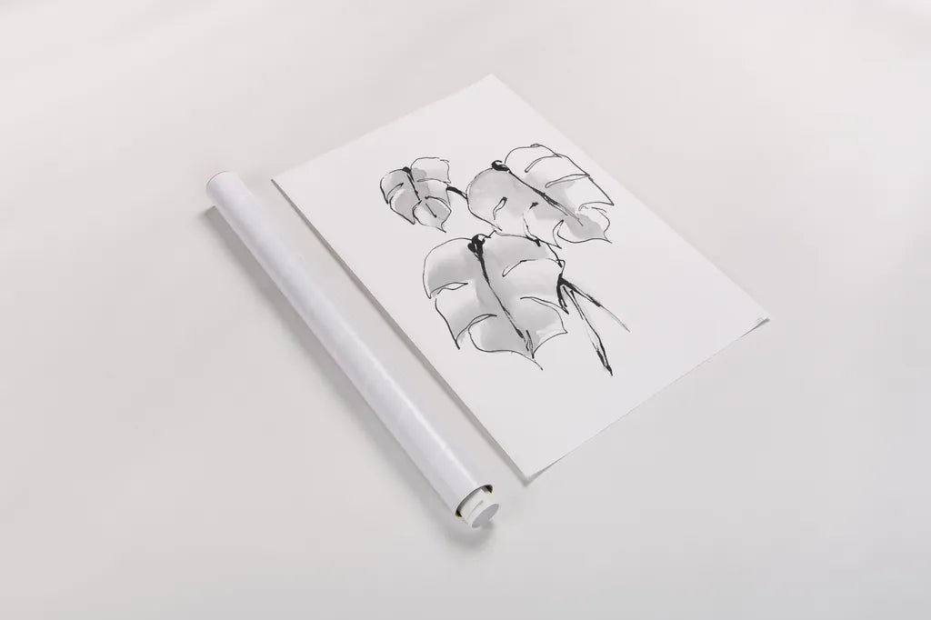 Wash Split Leaf I by Chris Paschke. shown as a rolled paper print. Available as archival giclee rolled canvas, fine art paper, or poster print. SKU 65452h.