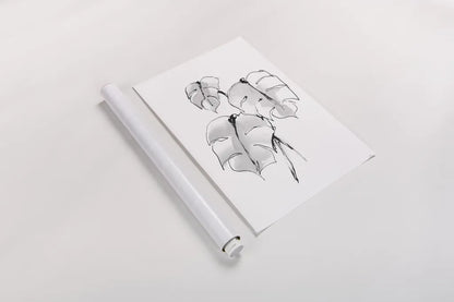 Wash Split Leaf I by Chris Paschke. shown as a rolled paper print. Available as archival giclee rolled canvas, fine art paper, or poster print. SKU 65452h.