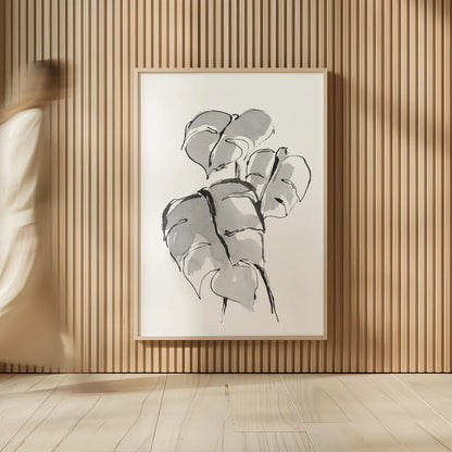 Wash Split Leaf II by Chris Paschke. shown as over sized large wall art. Available as an archival giclee rolled canvas, fine art paper, or poster print. SKU 65453h.