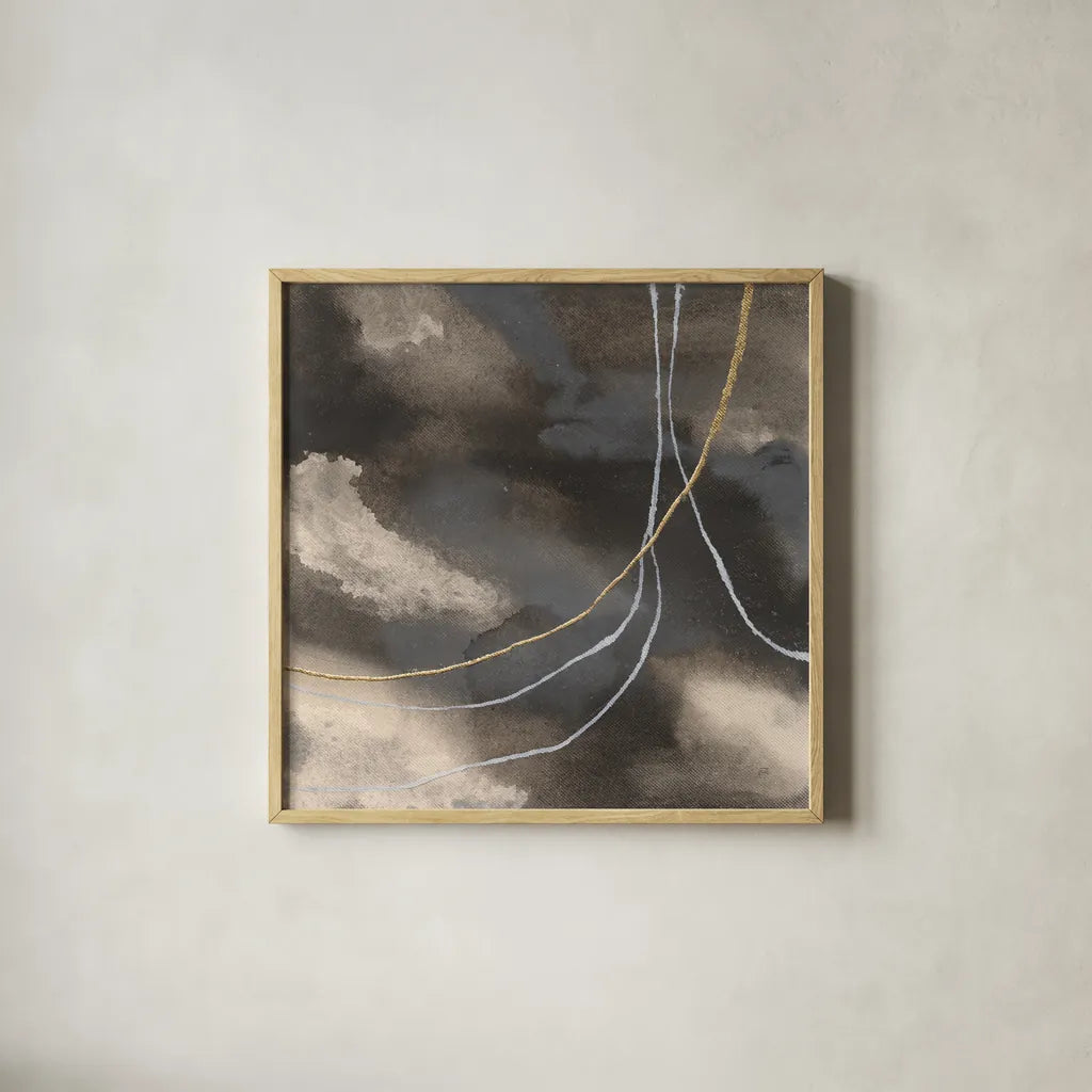 Water Canvas I by Chris Paschke. Shown in a natural wood glass frame for a timeless modern aesthetic. Available as an archival giclee rolled canvas, fine art paper, or poster print. SKU 95426a.