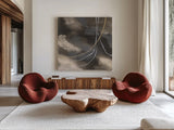 Water Canvas I by Chris Paschke. Shown as extra-large giant wall art in a modern living room. Available as an archival giclee rolled canvas, fine art paper, or poster print. SKU 95426a.