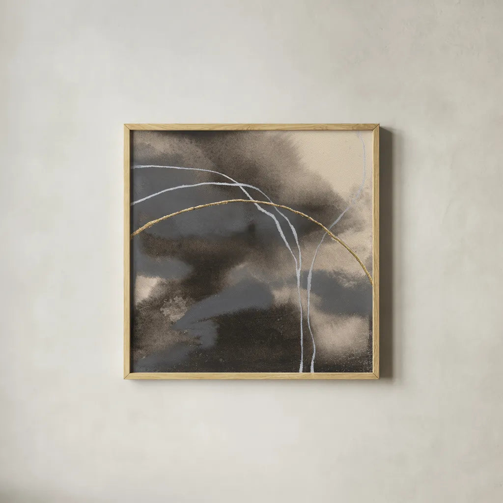 Water Canvas II by Chris Paschke. Shown in a natural wood glass frame for a timeless modern aesthetic. Available as an archival giclee rolled canvas, fine art paper, or poster print. SKU 95427a.