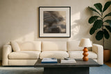 Water Canvas II by Chris Paschke. Displayed in a glass frame with matte in a clean modern living room. Available as an archival giclee rolled canvas, fine art paper, or poster print. SKU 95427a.
